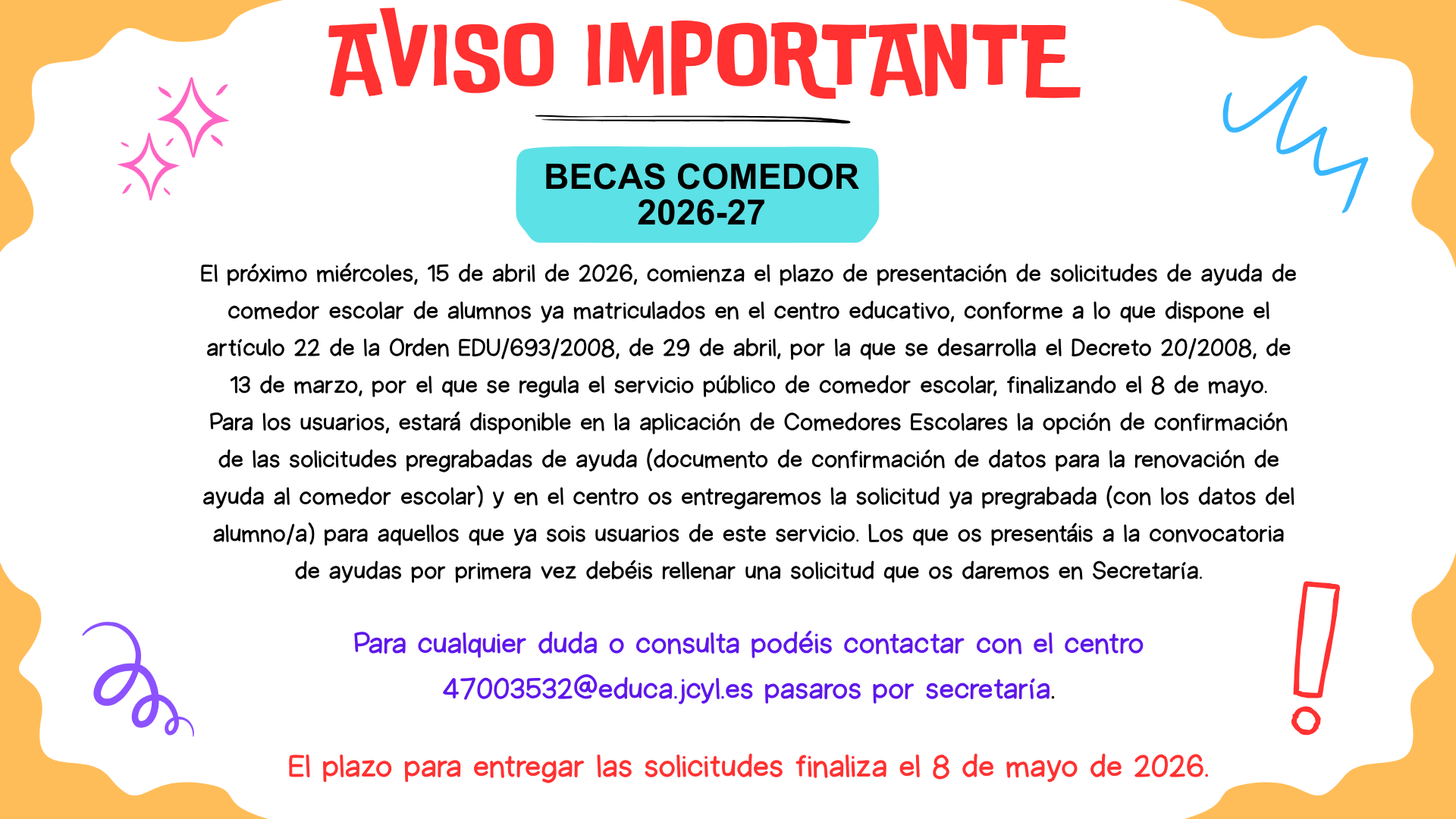 Becas comedor 26-27