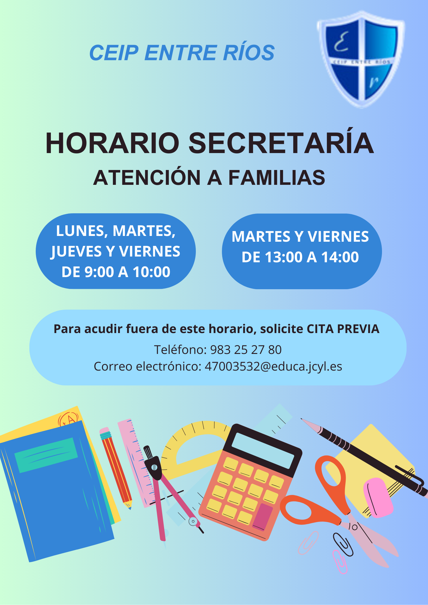 Horario secretaría